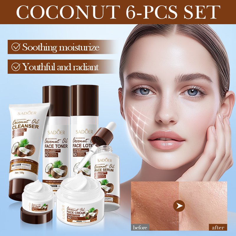 OEM SADOER Private Label Coconut Natural Plant Extract Moisturizing Body Lotion Butter Shower Gel Beauty Skin Care Body Wash Set