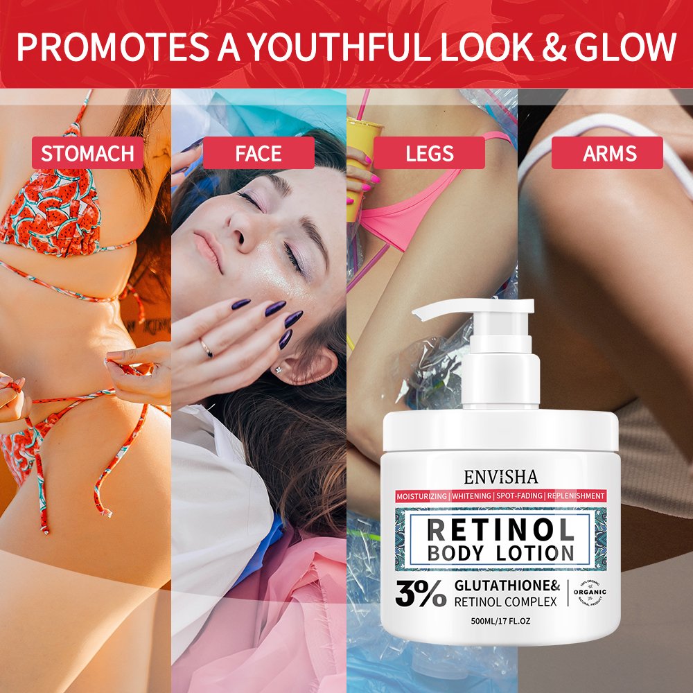 Wholesale Retinol Body Lotion Private Label Body Smoothing Whitening Cream For Black Skin