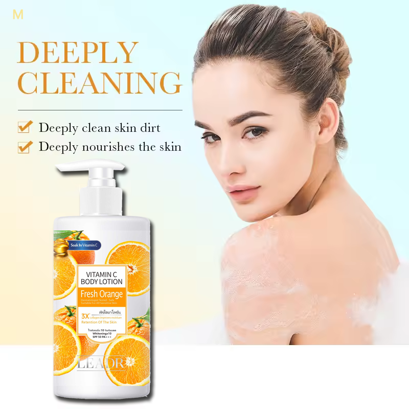 OEM/ODM Natural Organic Men Women Nourish Moisturizing Whitening Biotin Vitamin C Body Lotion