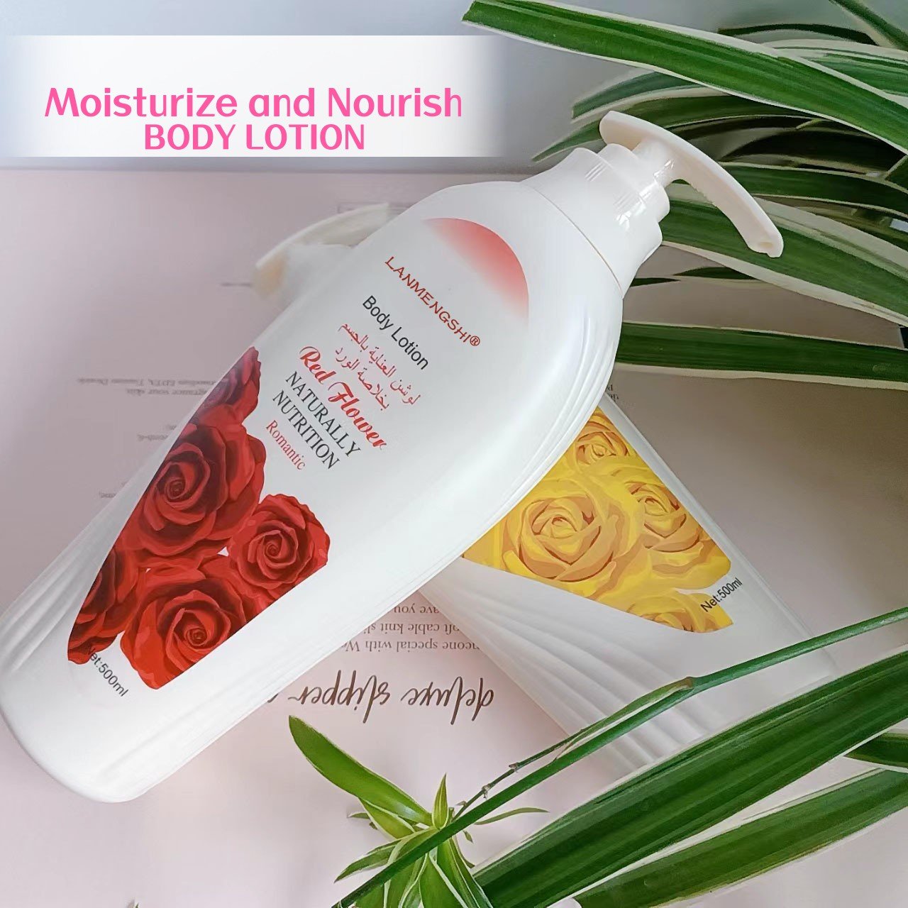 High quality moisturizing and whitening romantic rose body lotion