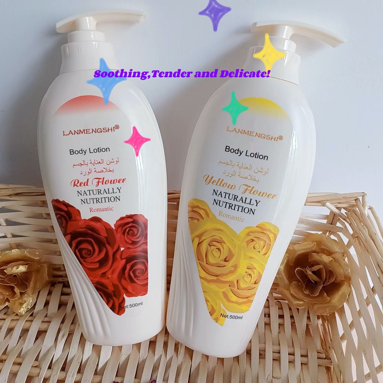 High quality moisturizing and whitening romantic rose body lotion