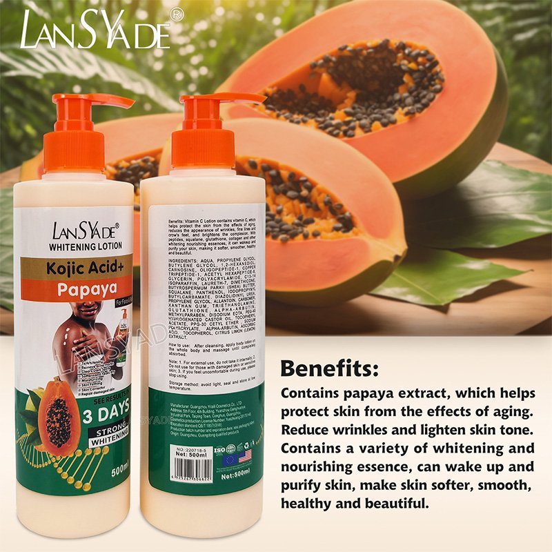 Private Label Whitening Lotion Cream Skin Care Product Wholesale Natural Daily Moisturizing Organic Papaya Body Lotion