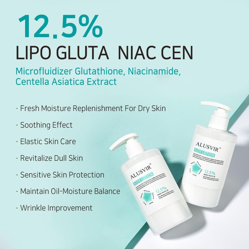 Private Label Body Care 12.5% Glutathione Niacinamide Centella Asiatica Skin Whitening Nourishing Moisturizing Body Lotion