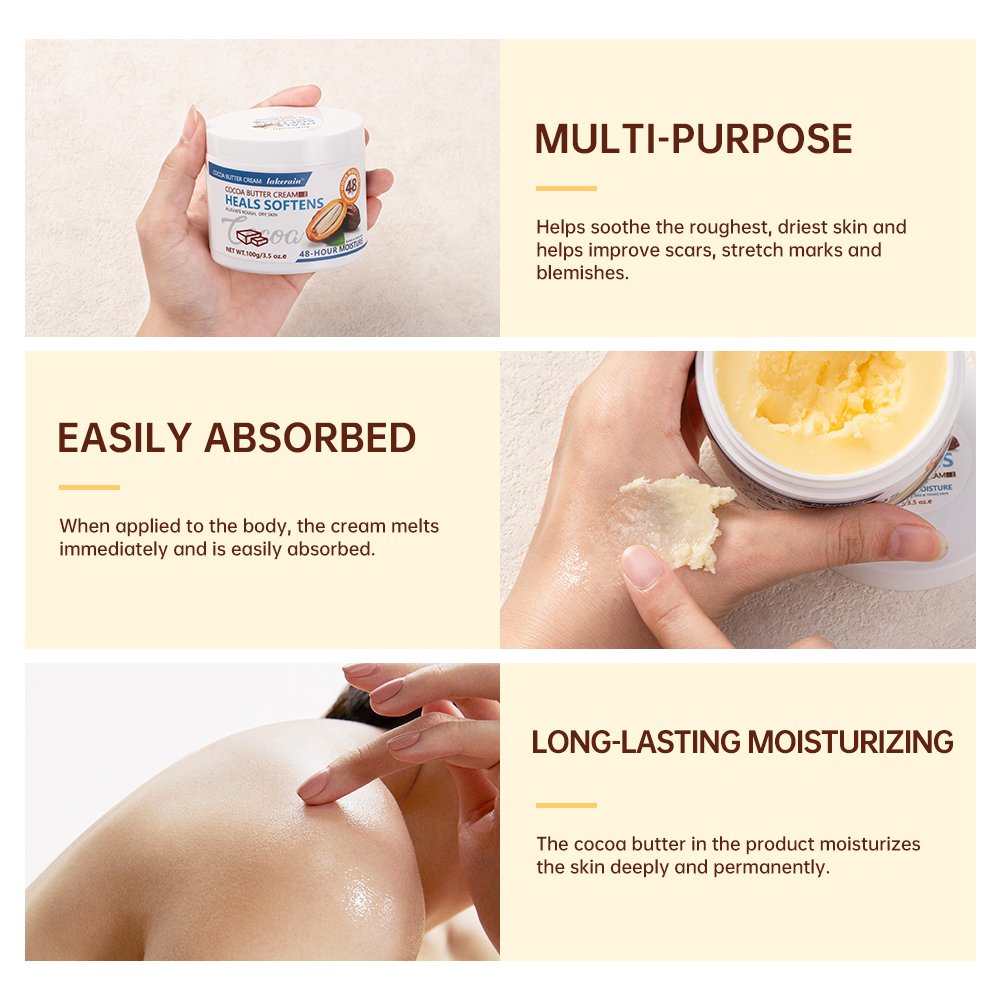 Private Label Cocoa Butter Body Lotion Cream Moisturizing Whitening Soothing Brightening Milk Body Lotion For Women