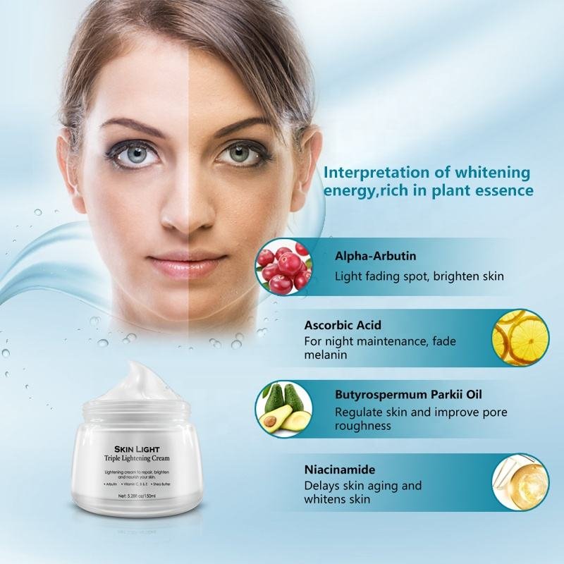 Private label skin care cosmetics facial cream lotion organic day and night beauty whitening face body cream 150ml