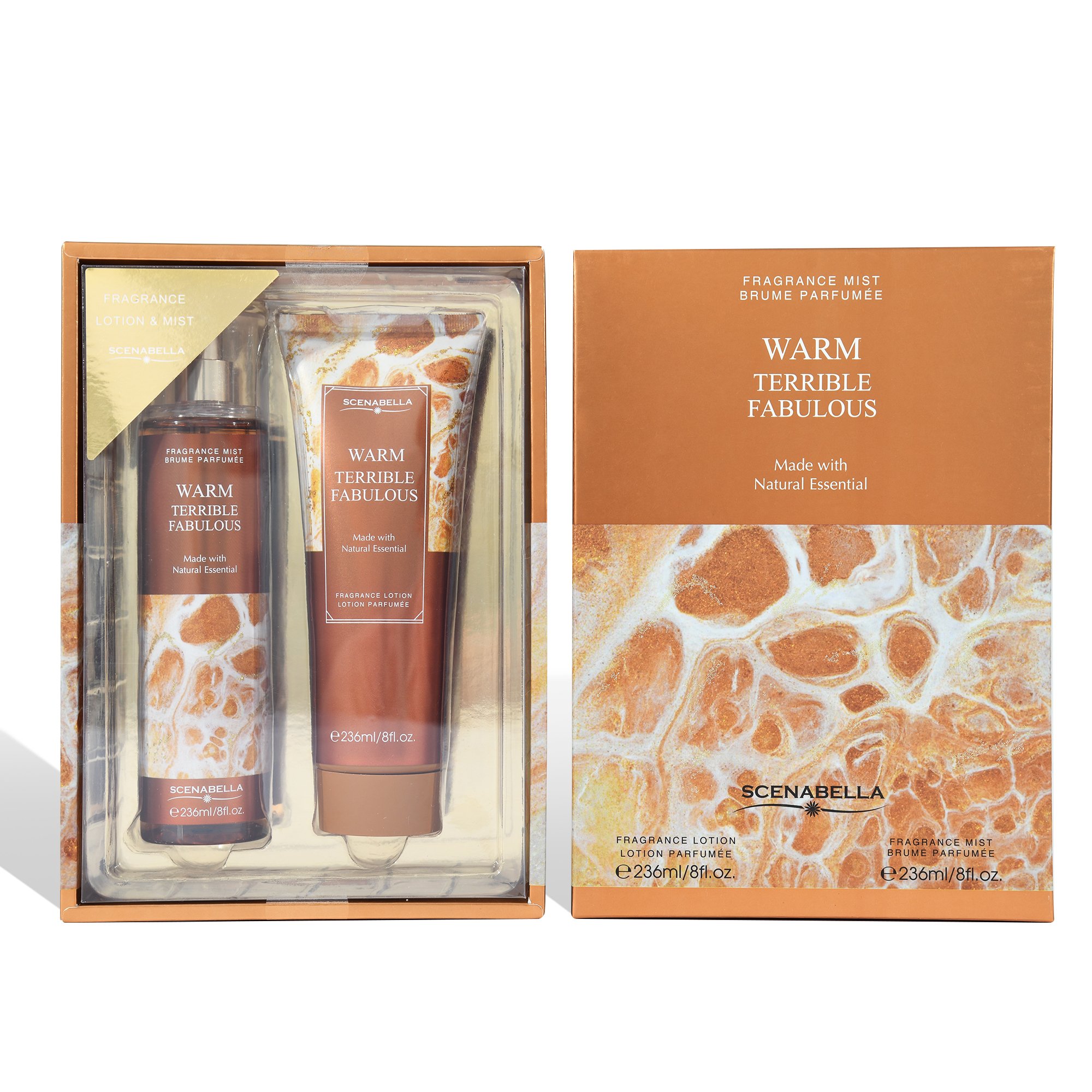 236ml Manufacturing body spray fragrance body mist and body lotion set SG0122