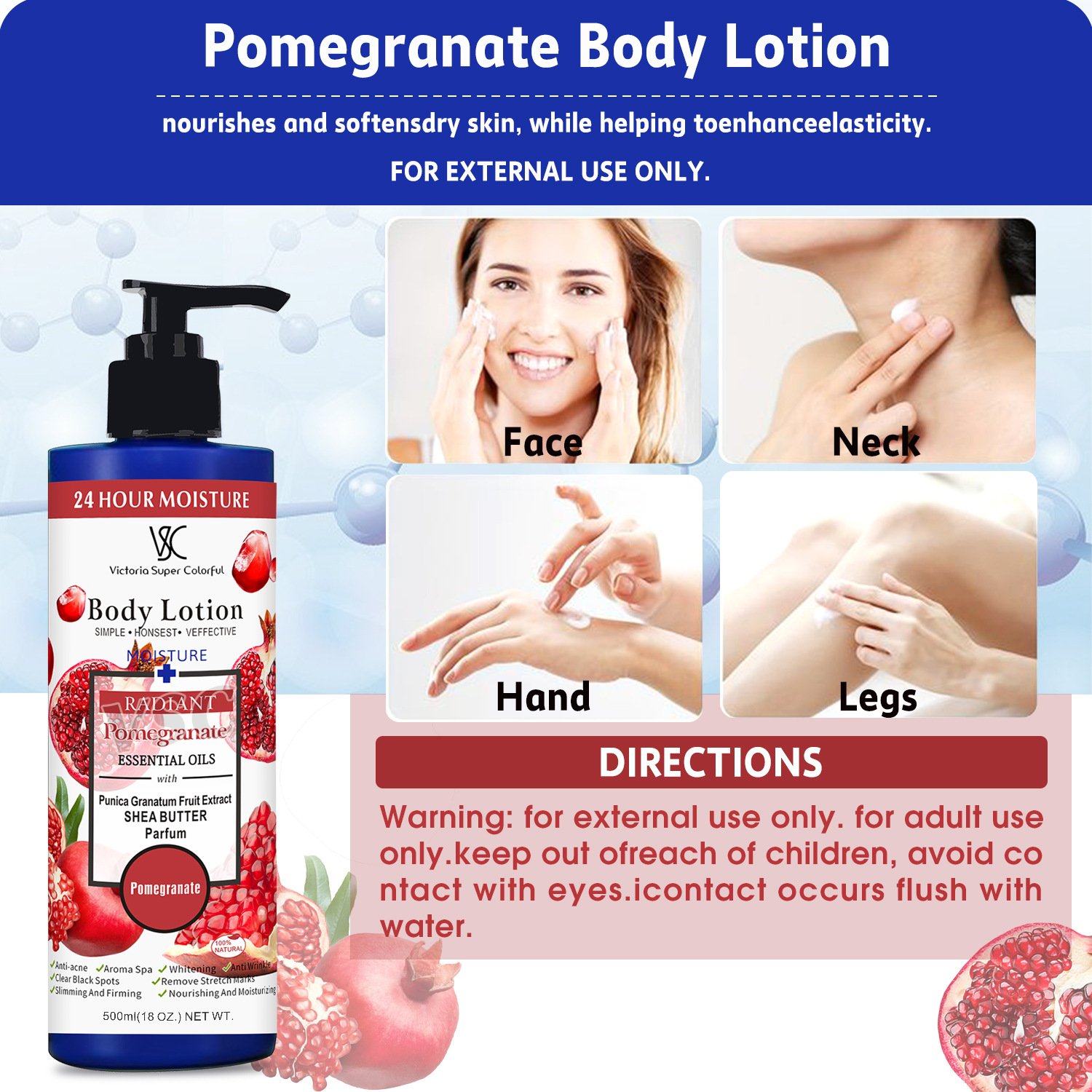 Premium Quality Vegan Body Lotion Radiant Skin Herbal Whitening Ingredients Best Moisturizing Brightening Tone Tightening SIMPLE
