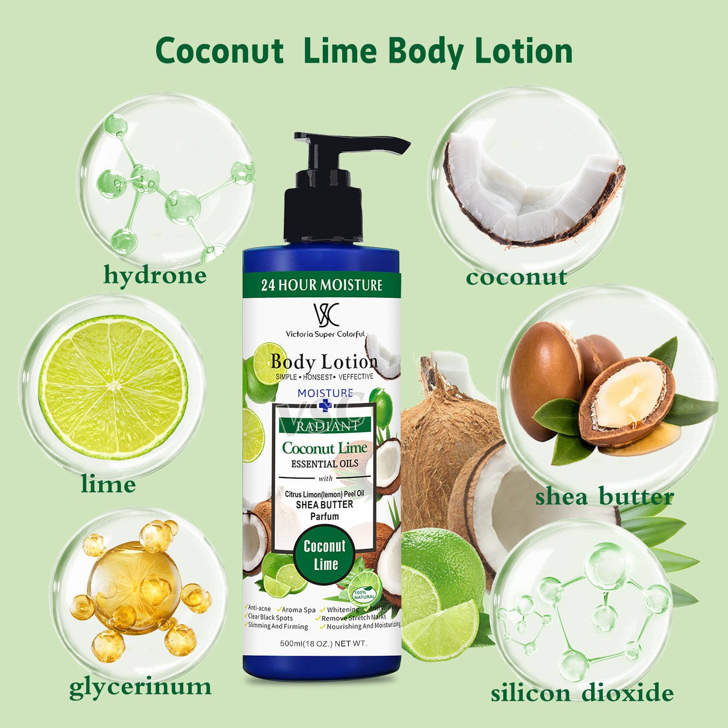 Premium Quality Vegan Body Lotion Radiant Skin Herbal Whitening Ingredients Best Moisturizing Brightening Tone Tightening SIMPLE