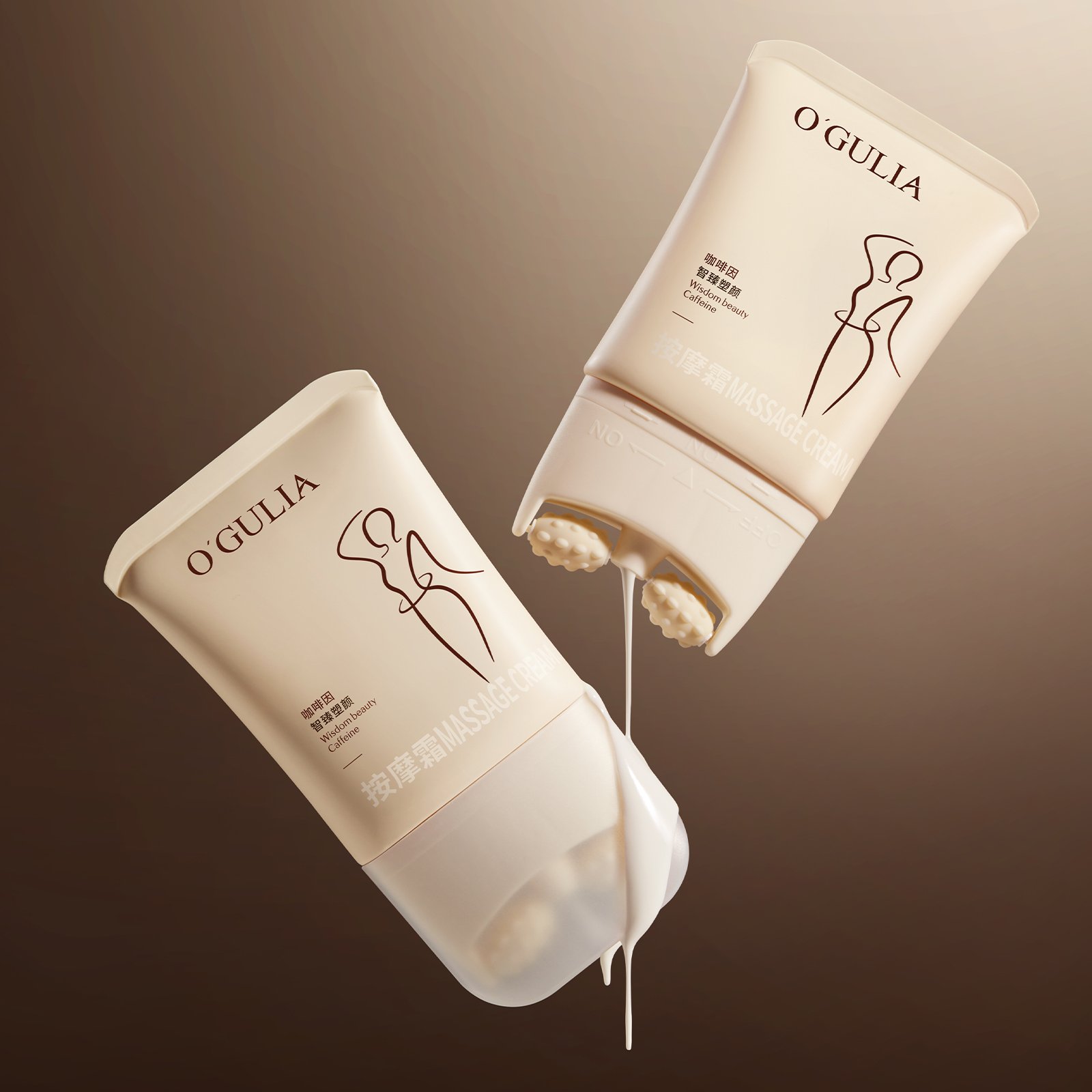Hot Caffeine Slimming Creams Roll On The Cream Tube Massager Body Arms Buttock Tightening Antii-Wrinkle Massage Slimming Cream