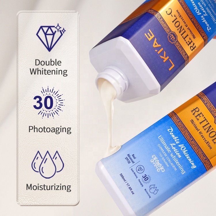 Ailke Natural Smooth Collagen Moisturising Wholesale Bleaching Skin Whitening Body Lotion With SPF