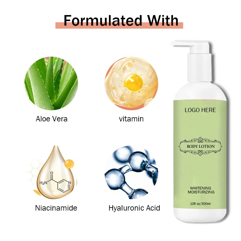 Custom Natural Organic women beauty products skin Care Body Bleaching Lightening whitening body lotion