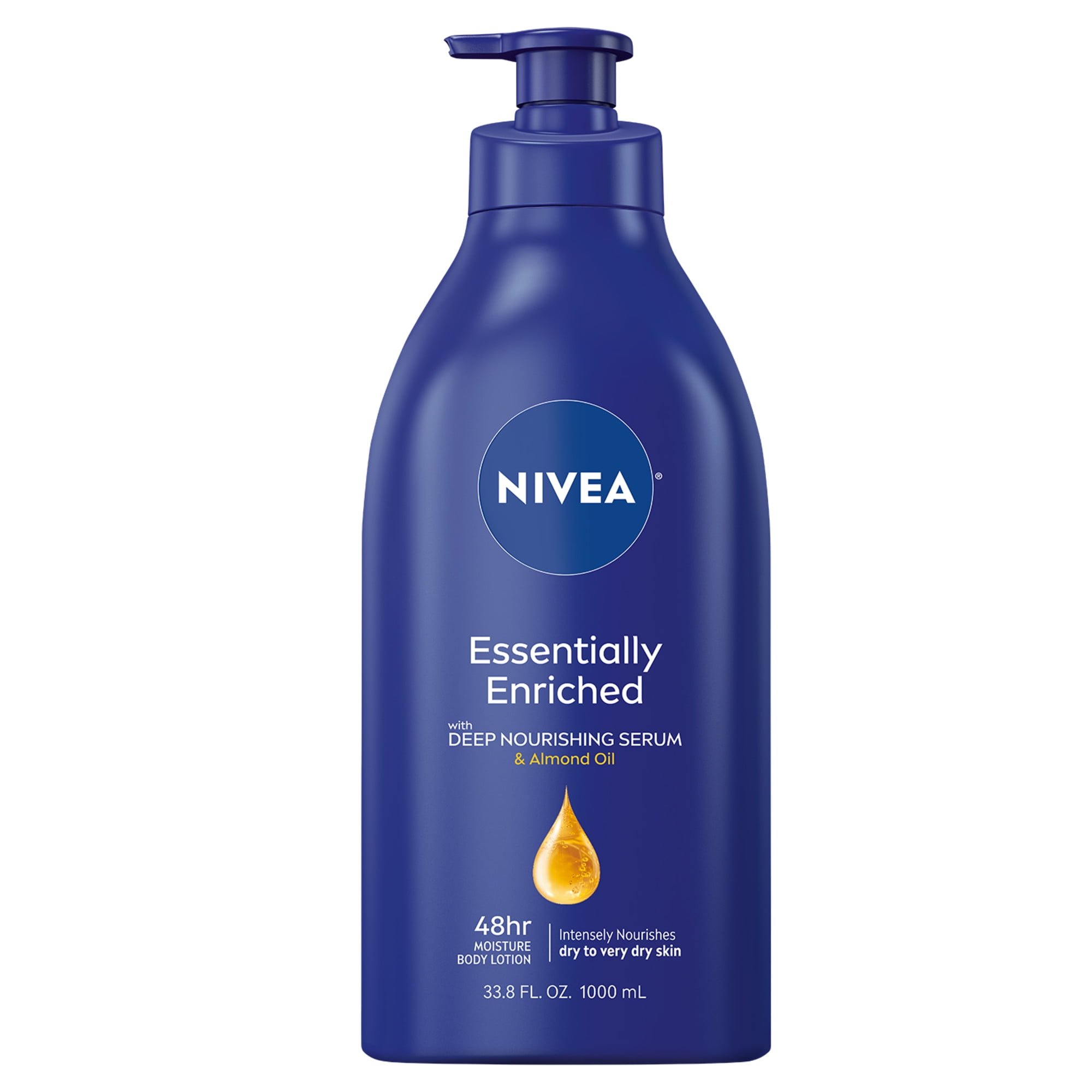 Nivea body lotion, ideal for dry and rough skin, leaving it smooth and refreshed.