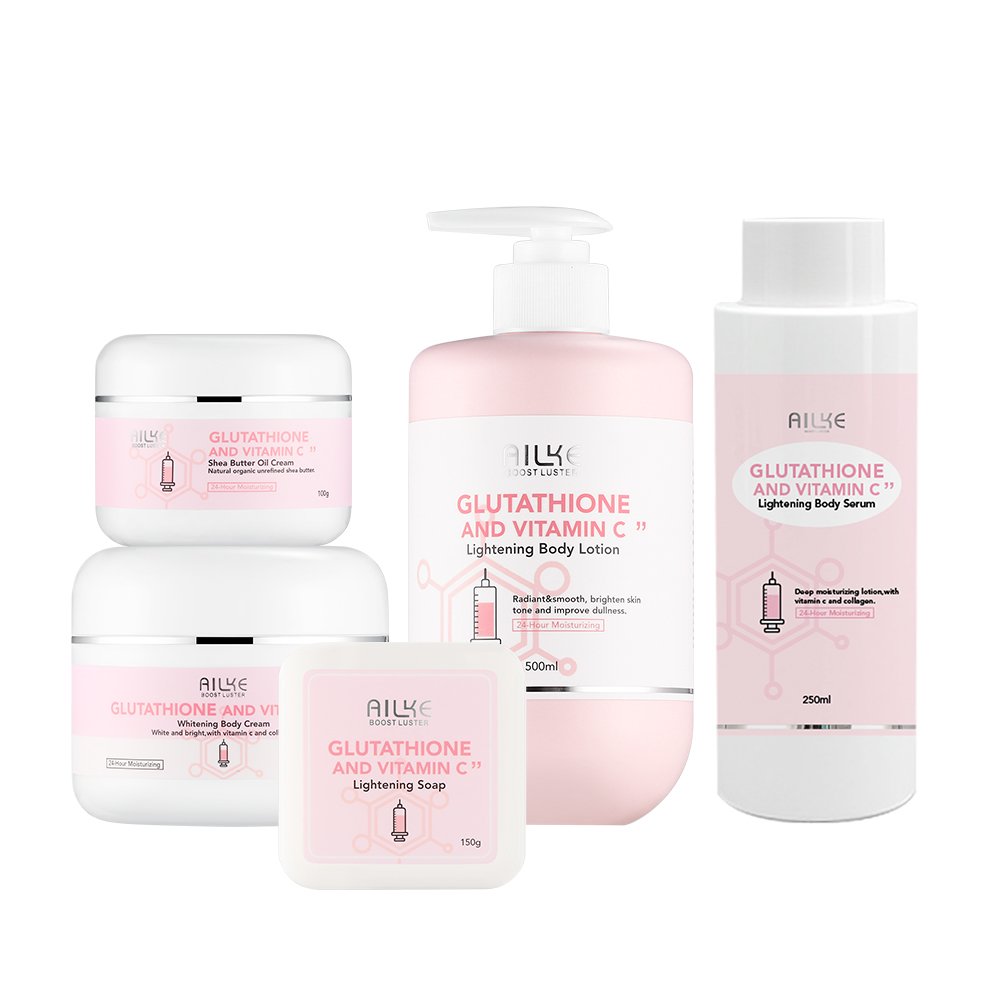 AILKE Body Care Collagen Serum Whitening Dark Spot Face Cream African Bleaching Body Lotion Skin Care Set
