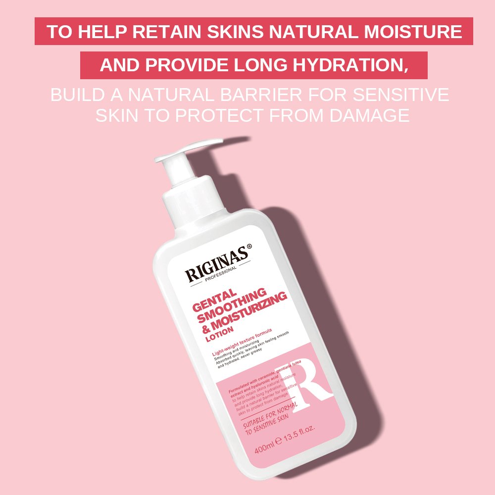 Riginas Private Label Gentle Smoothing & Moisturizing Body Lotion for sensitive skin