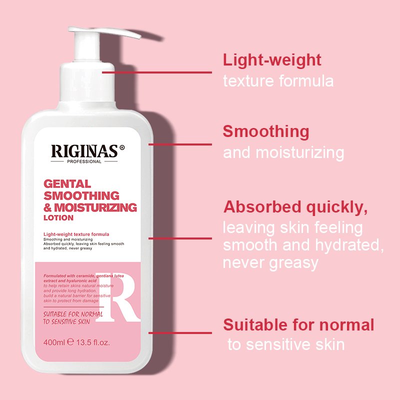 Riginas Private Label Gentle Smoothing & Moisturizing Body Lotion for sensitive skin