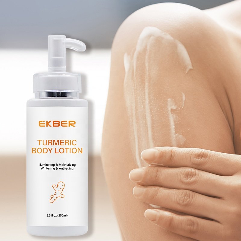 Hot Sale Ekber Fast Results Turmeric Skin Whitening Cream And Lotion Brightening Smoothing Vitamin C Turmeric Body Lotion