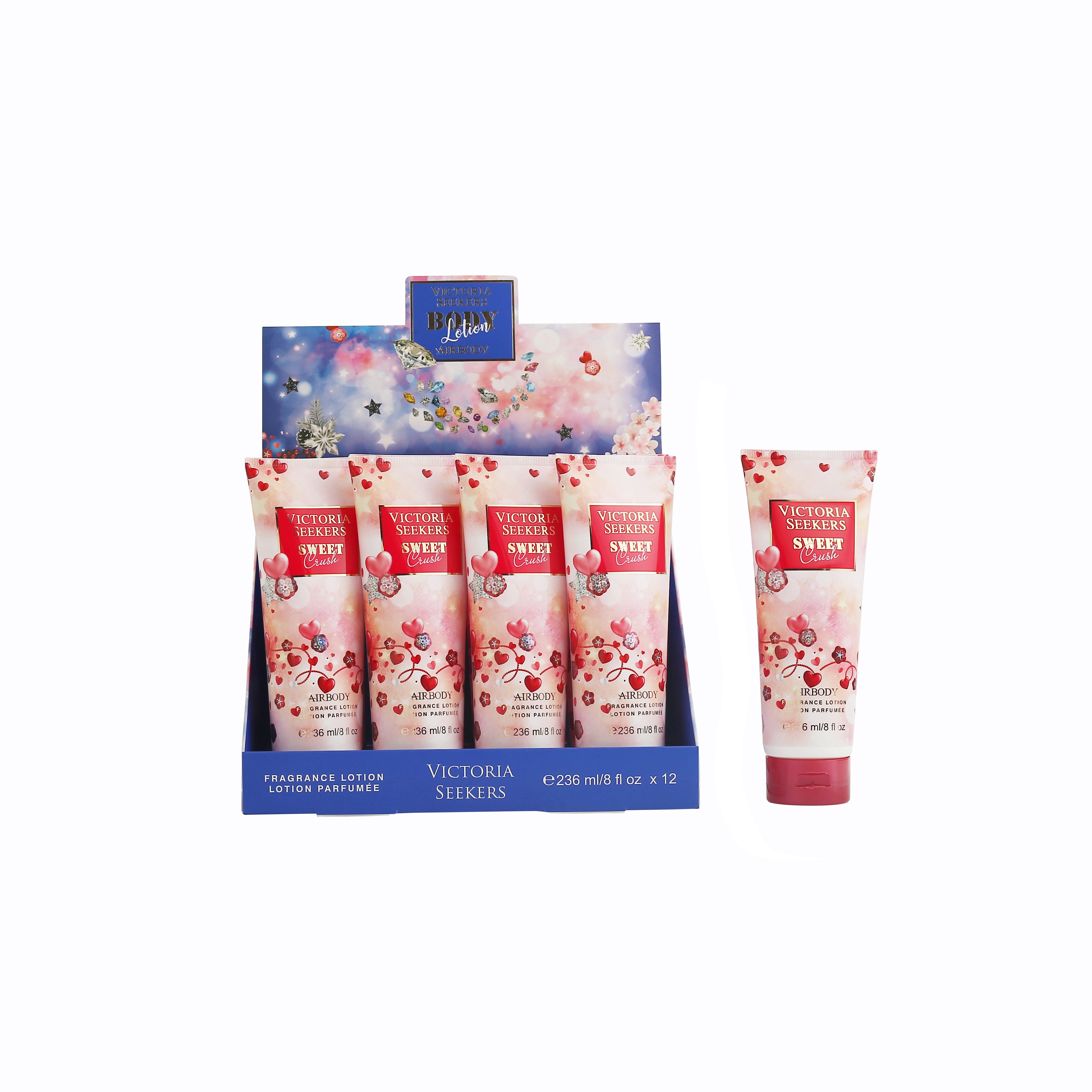 AB2095 236ML AirBody Floral Fragrance Moisturizing Skin Body Lotion for Women