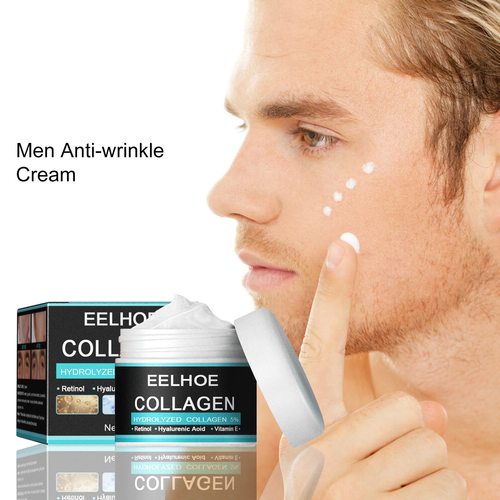 Eelhoe Collageskin Care Setle Anti-wrinkle Face Cream 3 Years OEM ODM Privface Care Set % Pure for Men Day Adults Male Nature
