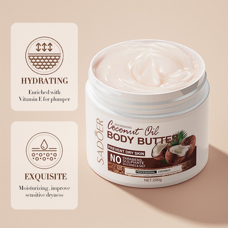 SADOER Private Label Skin Care Lightening Moisturizer Body Lotion Cream Deep Moisturizing Natural Adults Female Whitening Lotion