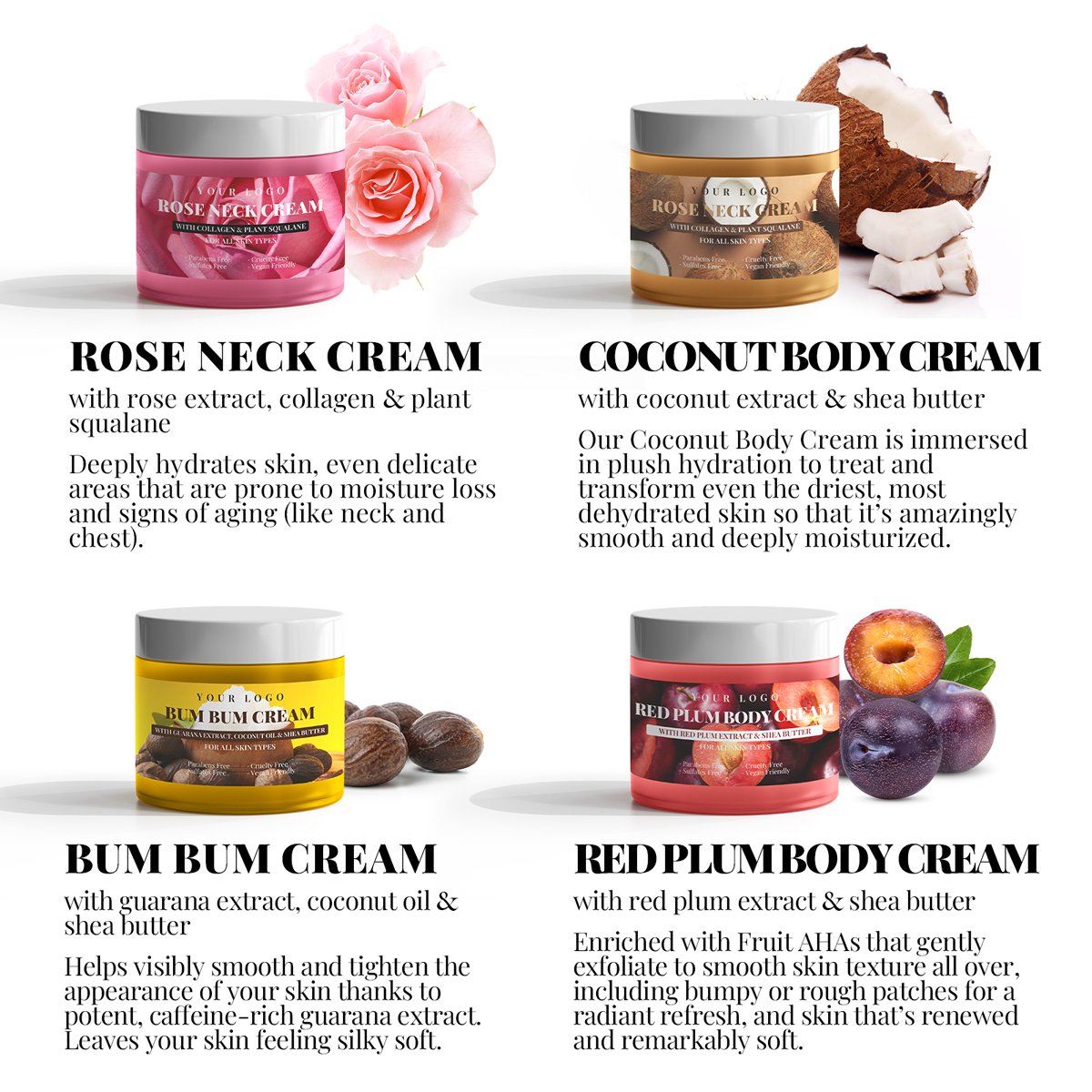 Beautiful you brand name whitening coco vanilla moisture body cream lotion hot ladies body cream for women light dry skin