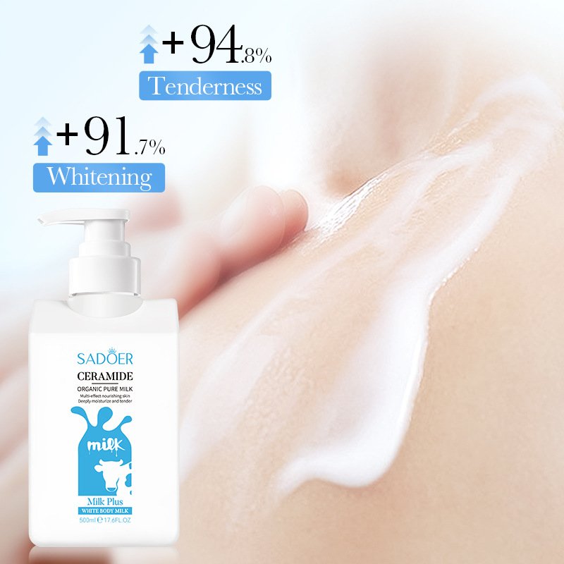 Wholesale SADOER Deep Moisturizing Nourishing Brightening Pure Milk Ceramide Body Lotion Whitening Body Milk