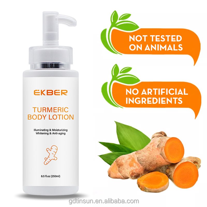 Wholesale Private Label Organic Natural Turmeric Moisturizing Lightening Dark Spot Removal Body Cream Lotion