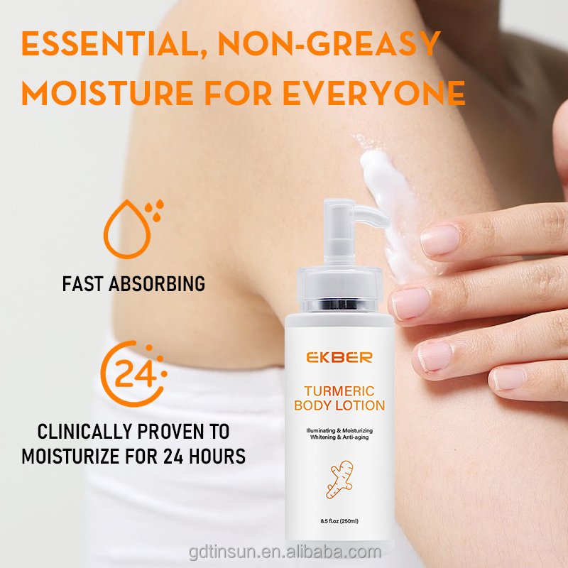 Wholesale Private Label Organic Natural Turmeric Moisturizing Lightening Dark Spot Removal Body Cream Lotion