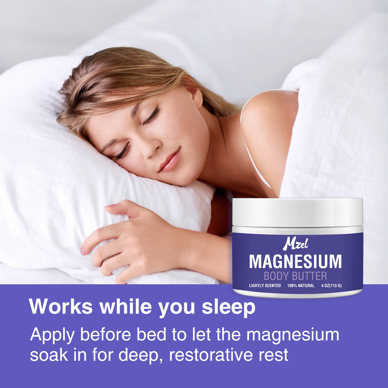Private Label Natural Sleep Magnesium Body Lotion Butter for Men and Women