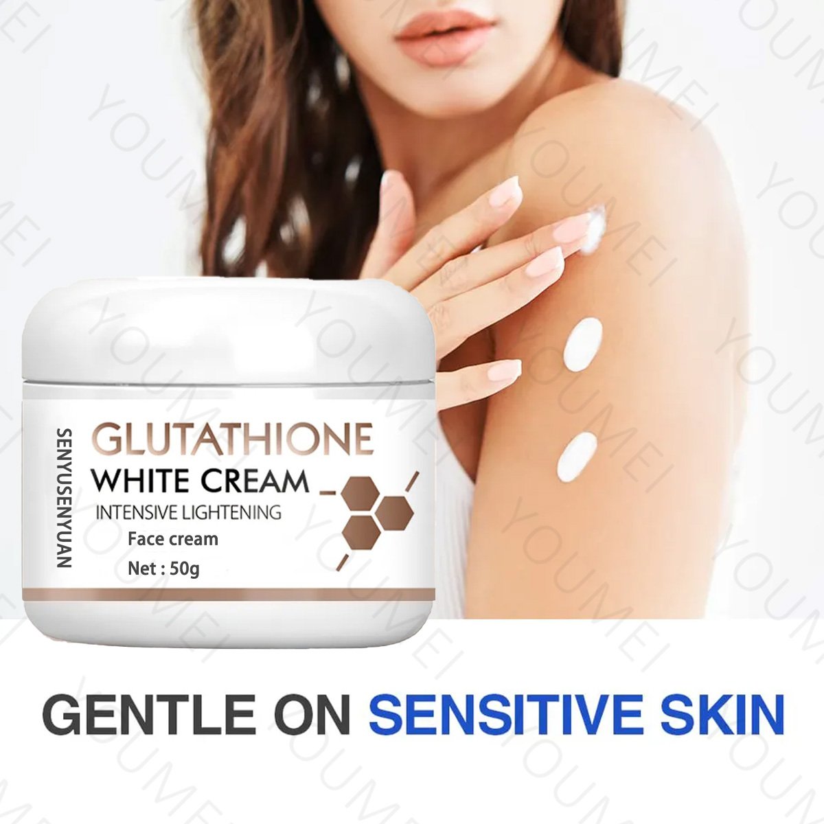 Custom Logo Skin Care Kit Adults Fast Bleaching Face Cream Soap Hyaluronic Acid Vitamin C Whitening Hyaluronic Acid
