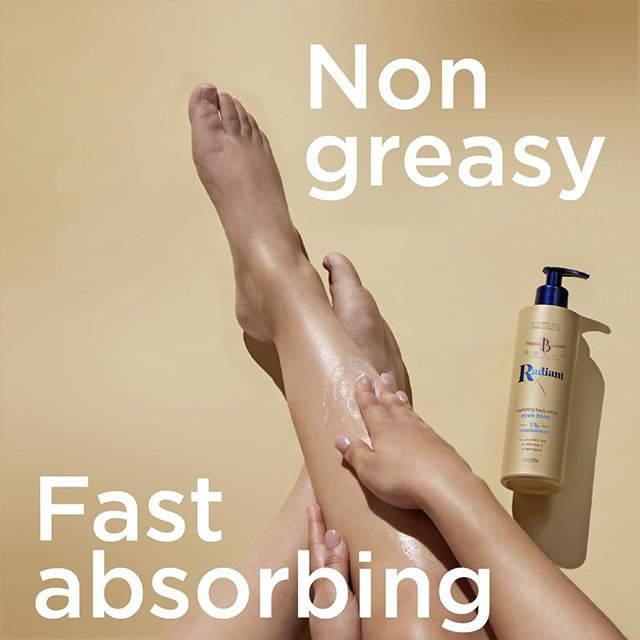 Nourishing Body Lotion for Adults with 1% Niacinamide Coconut Oil Vitamin C Peptides & Hyaluronic Acid Whitening Feature