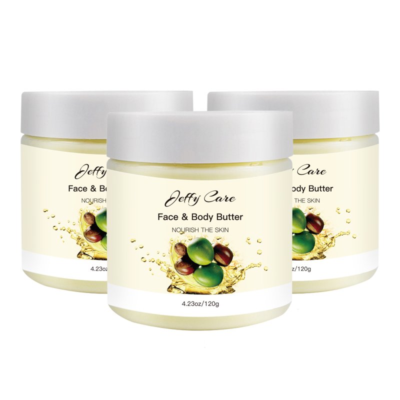 Free sample private label natural organic shea butter body lotion moisturizing whitening body butter