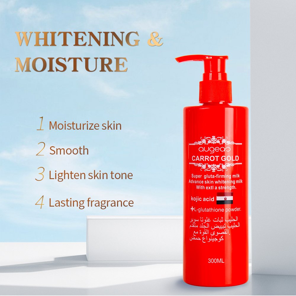 Factory OEM Body Hand Skin Care Products Carrot Brightening Smell Good Nourishing Whitening Vitamin C Lightening Body Lotion