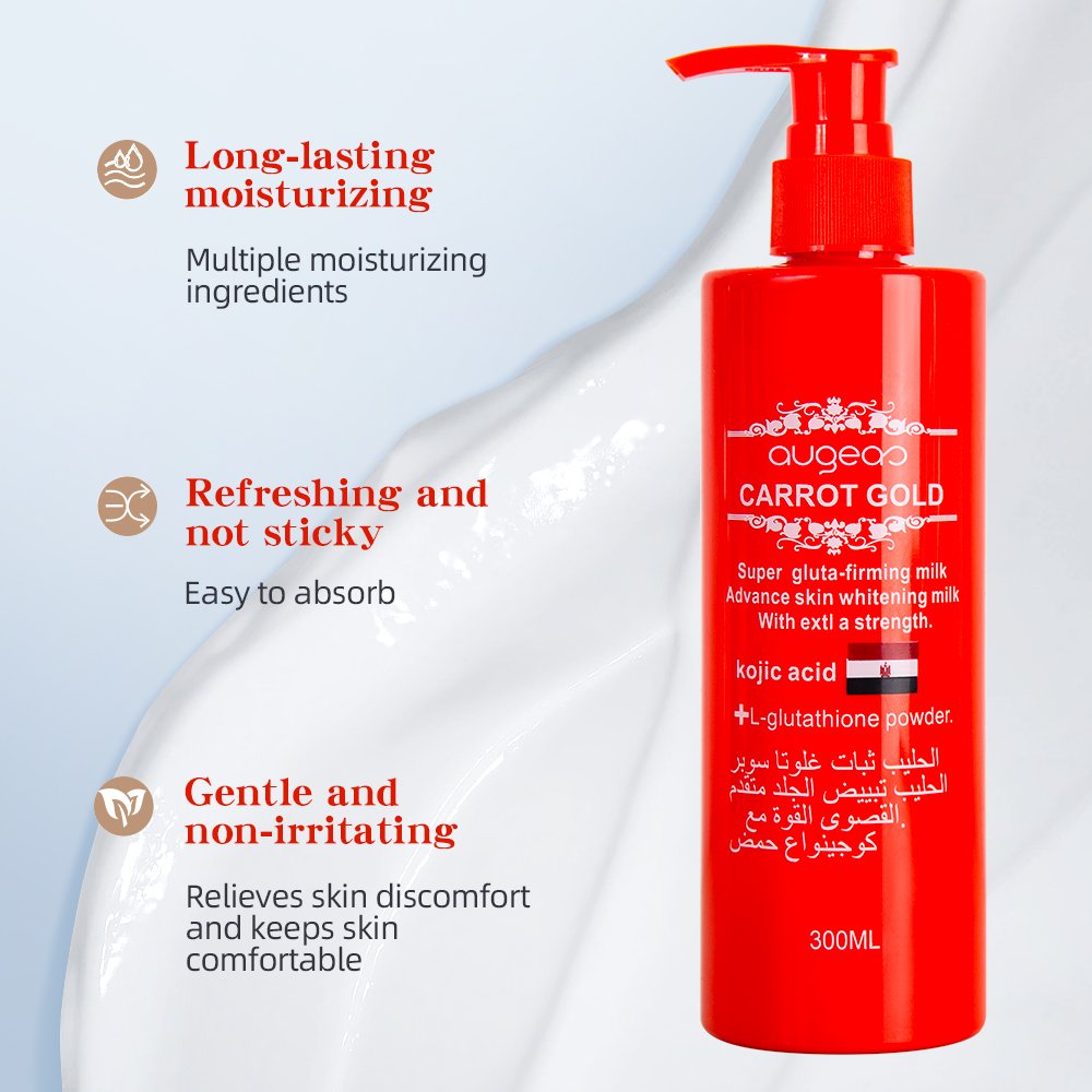 Factory OEM Body Hand Skin Care Products Carrot Brightening Smell Good Nourishing Whitening Vitamin C Lightening Body Lotion