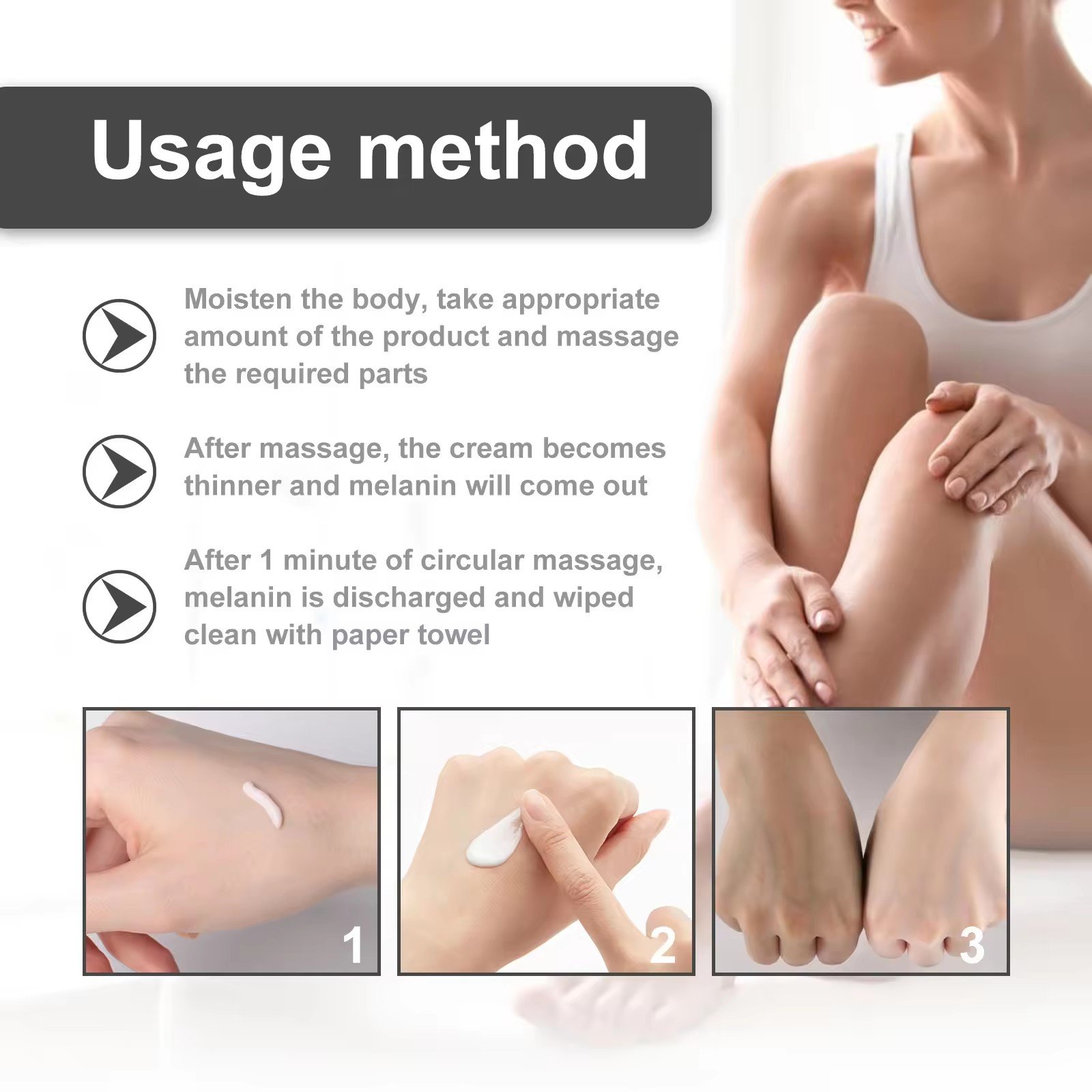 Snow Bleach Gift Set Moisturizing Niacinamide Face Body Whitening Cream Underarm Knee Elbow Buttock Bleaching Lotion cream