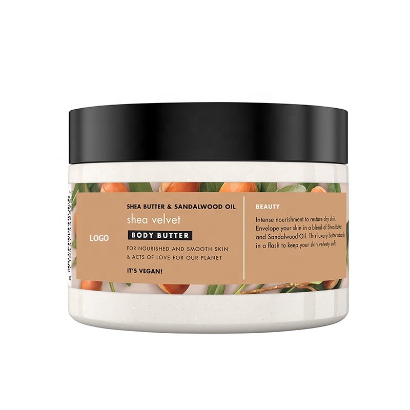 Private label wholesale skin whitening body lotion custom shimmer vegan natural shea organic body butter