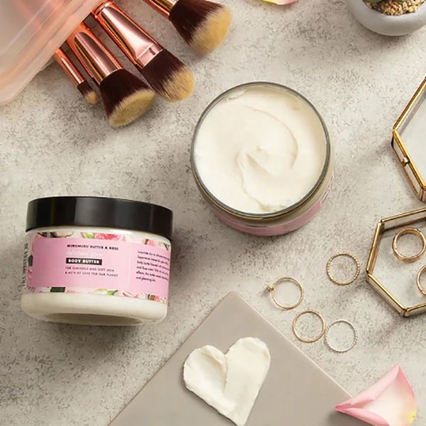 Private label wholesale skin whitening body lotion custom shimmer vegan natural shea organic body butter