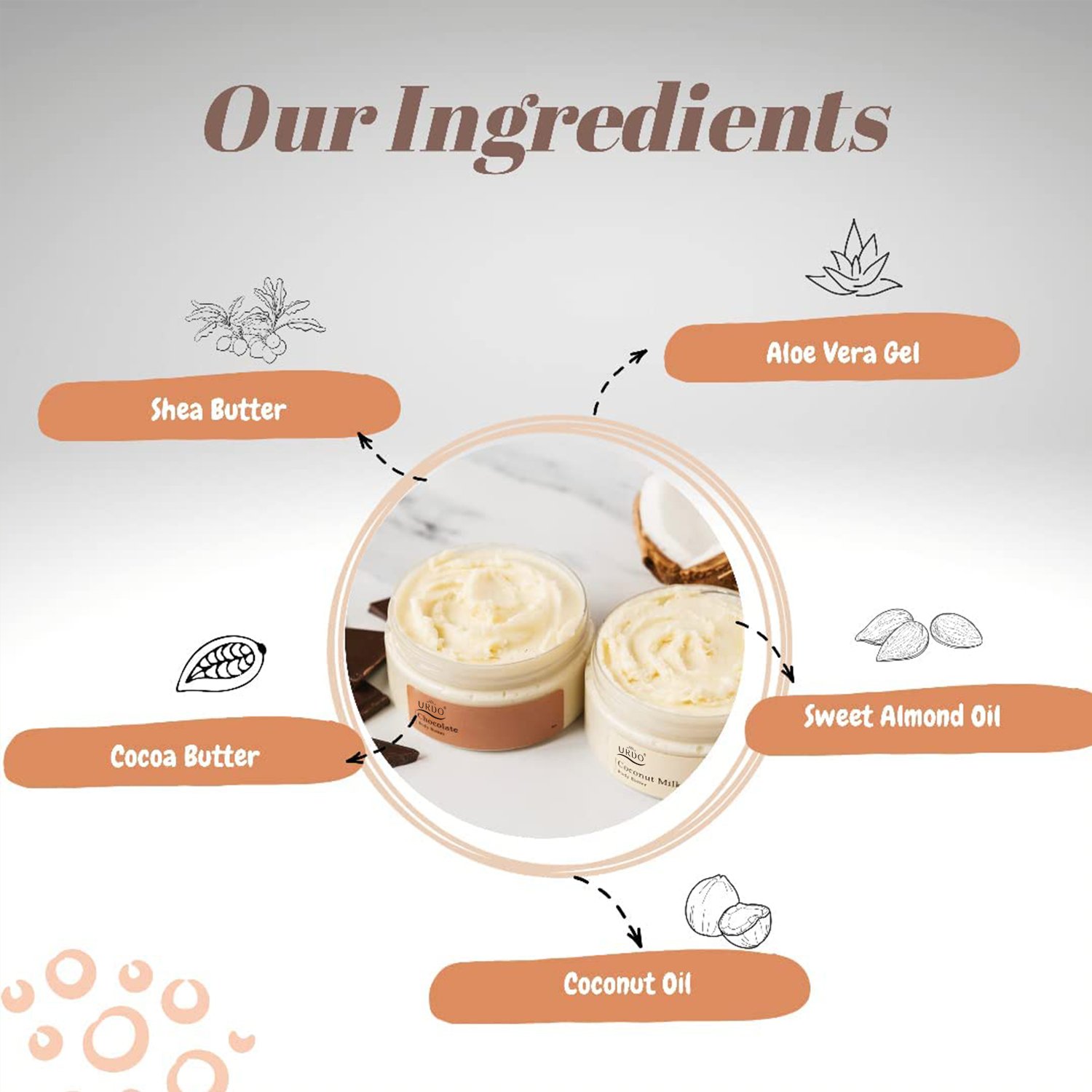 Organic Lotion White Coconut Cream For Body Shea Butter