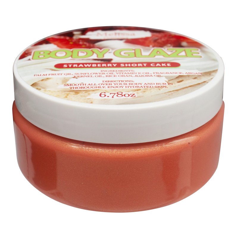 Strawberry Shimmer Body Butter Moisturizing OEM Private Label Vegan Lotion with Kojic Acid Aloe Vera Hyaluronic Acid Ingredients