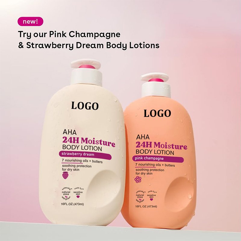 OEM customized private logo skin care multi fragrance nourishing brightening aha 24h moisture body lotion