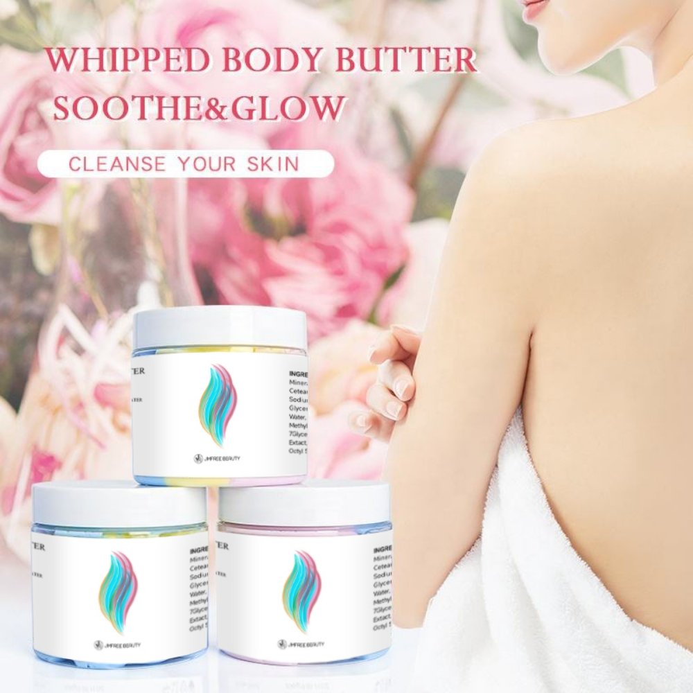 JMFREE Wholesale Private Label Natural Organic Vegan Ice Cream Whitening Rainbow Whipped Body Butter