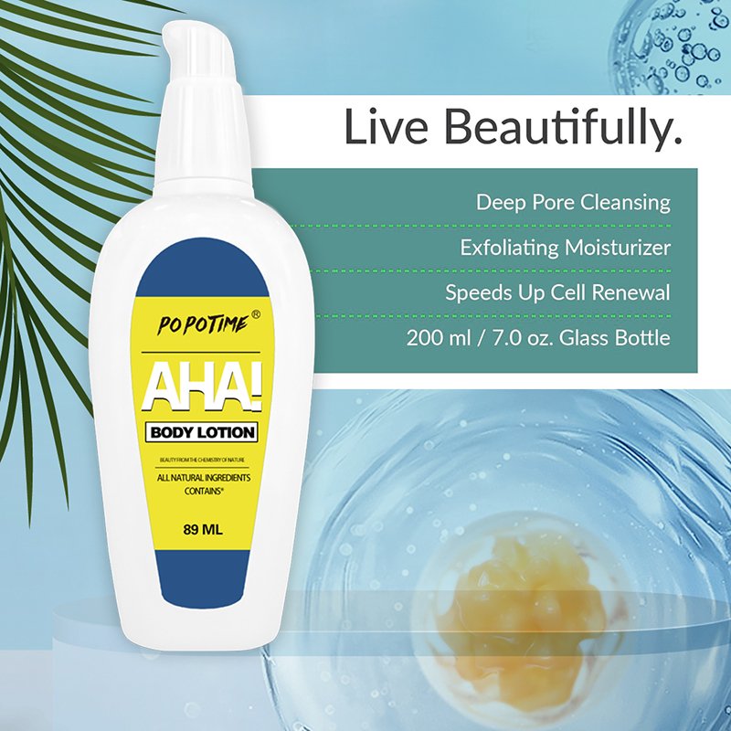 POPOTIME korean skin care moisturize niacinamide Whitening eos shea butter aha body lotion