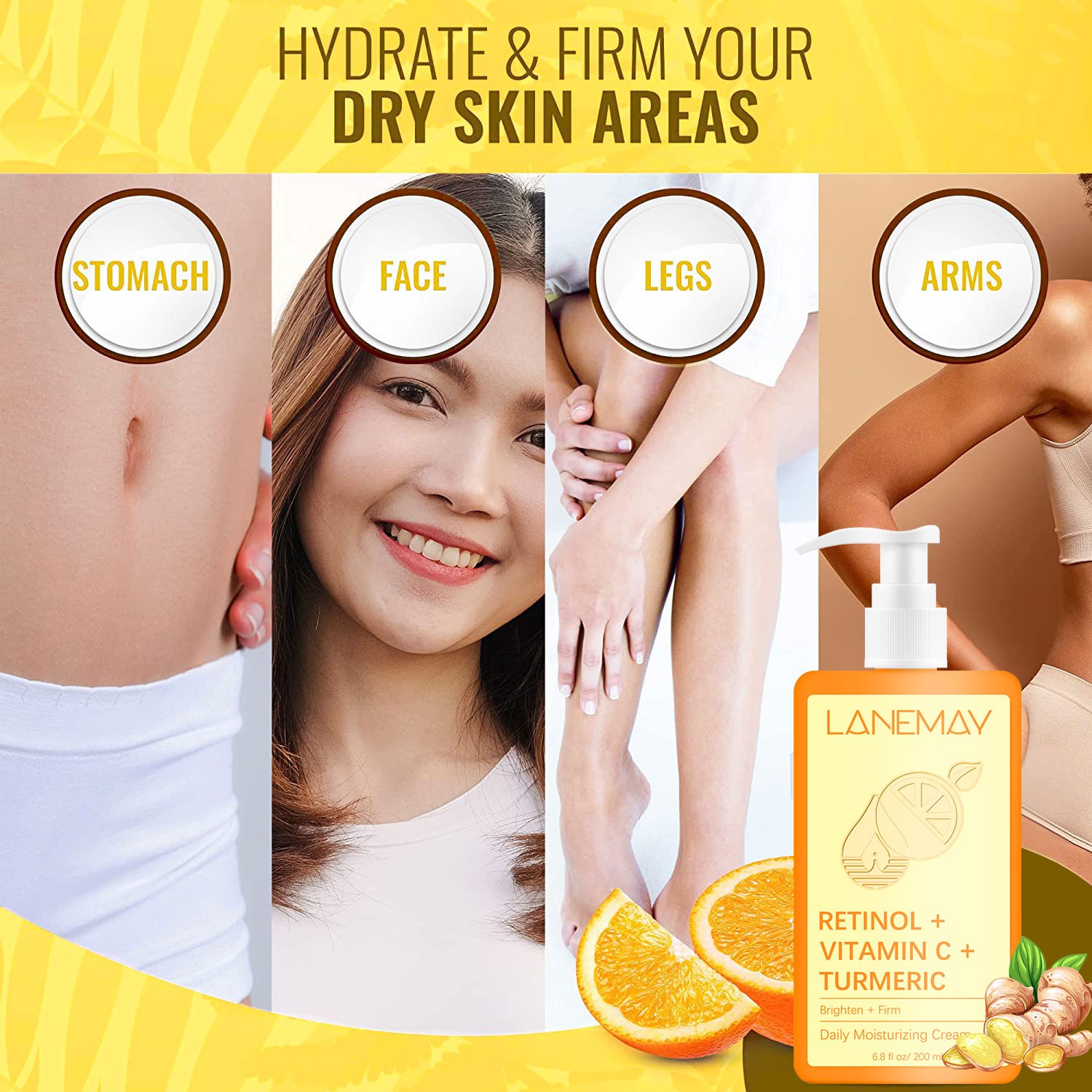 OEM private label womens vc retinol arbutin multiple whitening cream firming body lotion Firming Moisturizer Skin Care Treatment