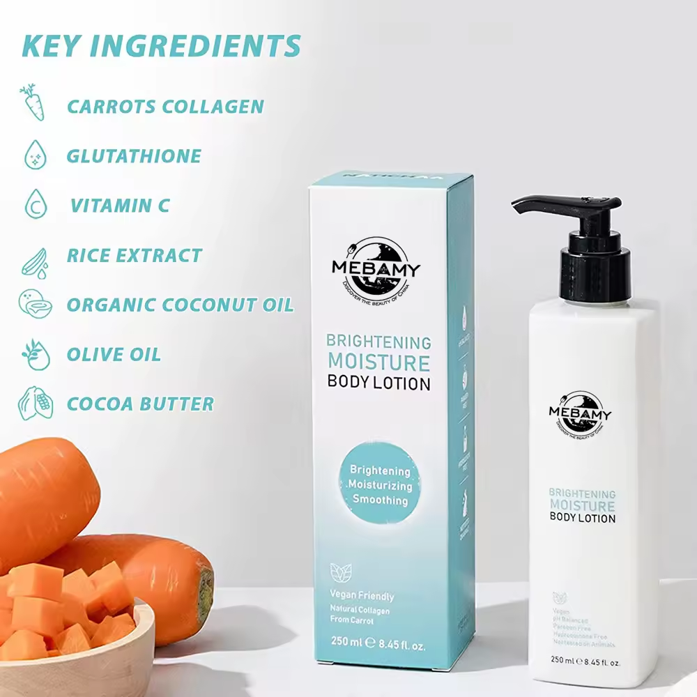 Skin Care Brightening Whitening Body Lotion Moistuzing Vegan Natural Wholesale Organic Brightening Body Lotion