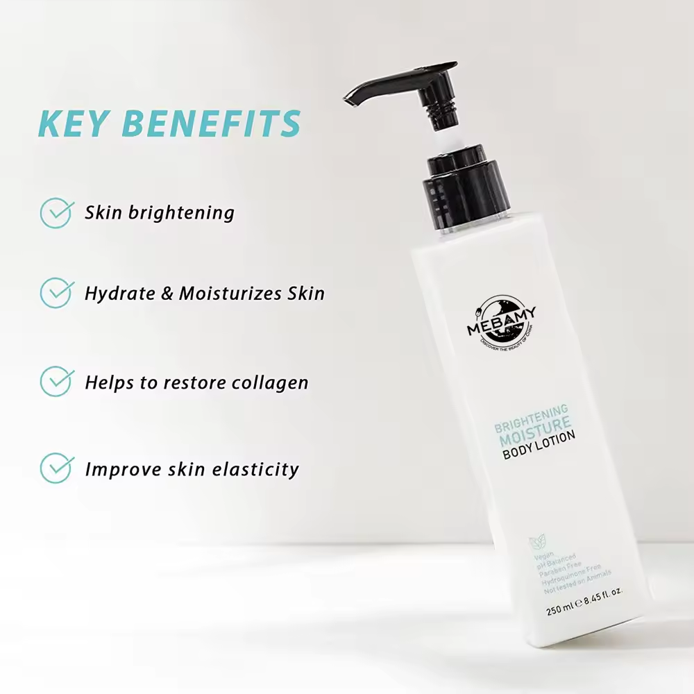 Skin Care Brightening Whitening Body Lotion Moistuzing Vegan Natural Wholesale Organic Brightening Body Lotion