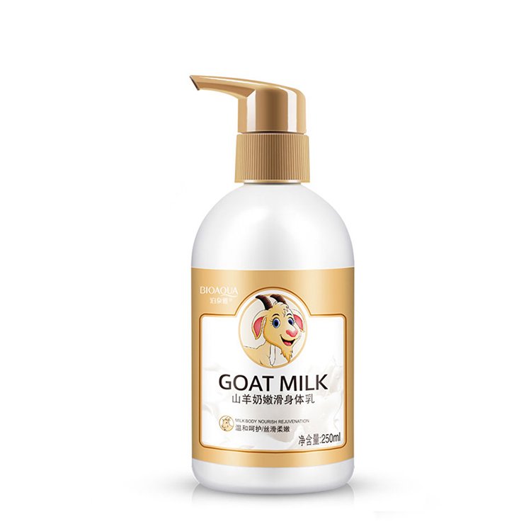 OEM ODM BIOAQUA Goat milk water based skin moisturizing body lotion