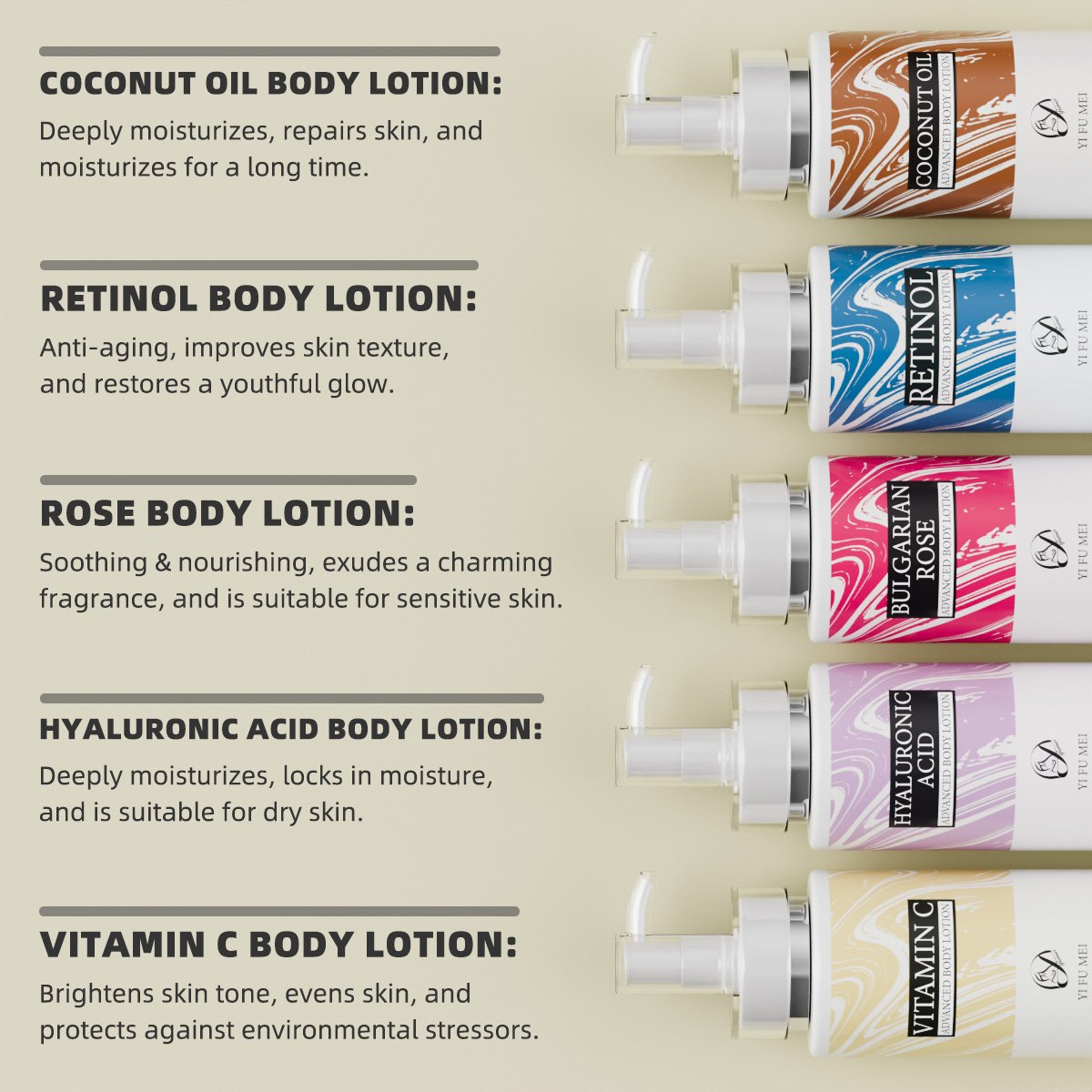 Manufacturer Multiple Natural Organic Face & Body Whitening Cream Vegan Repair Skin Brightening Moisturizing Body Lotion Set