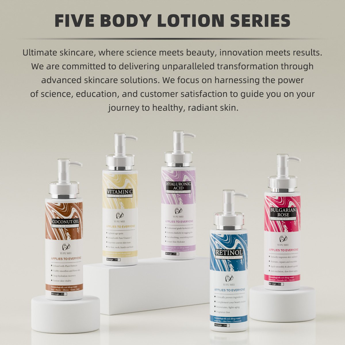 Manufacturer Multiple Natural Organic Face & Body Whitening Cream Vegan Repair Skin Brightening Moisturizing Body Lotion Set