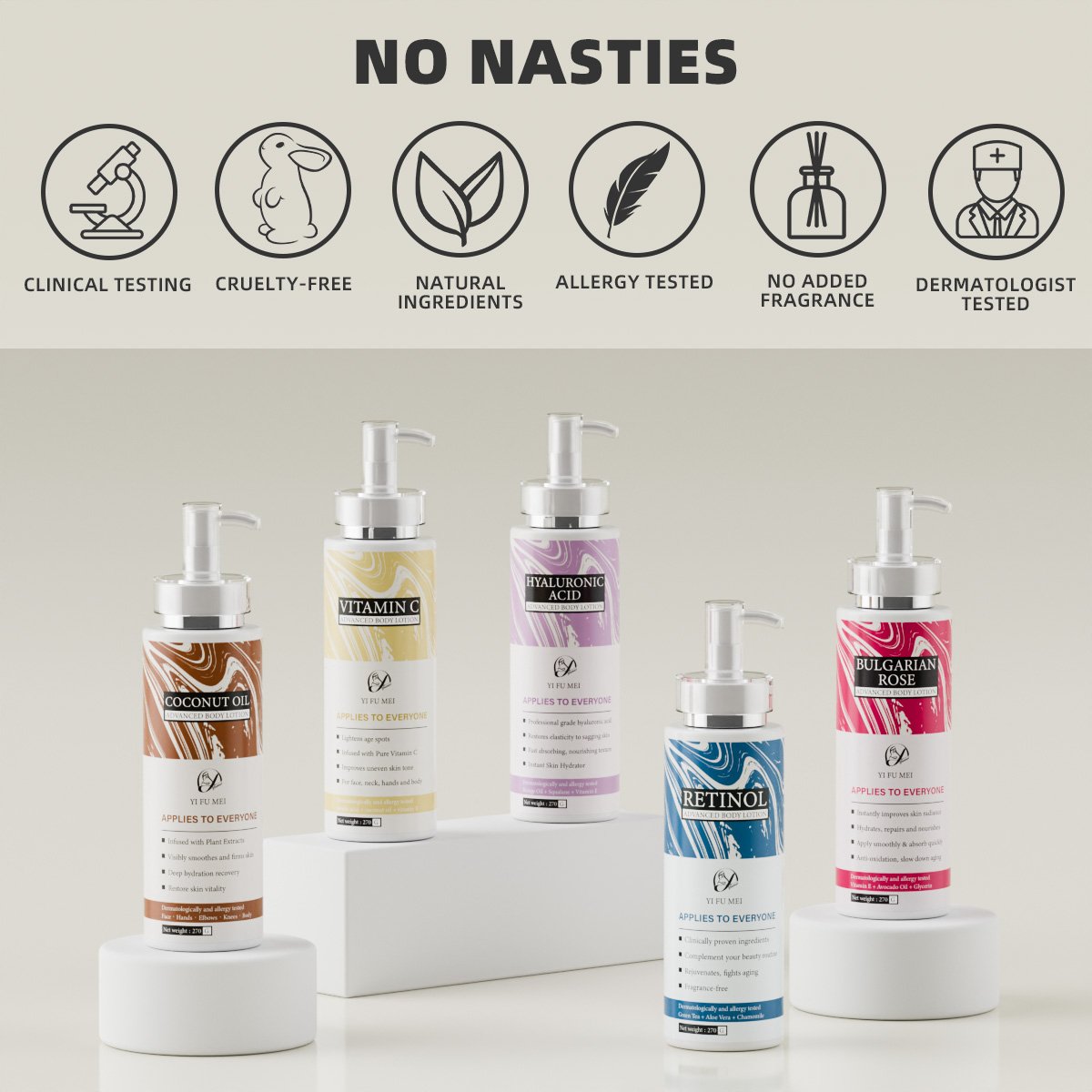 Manufacturer Multiple Natural Organic Face & Body Whitening Cream Vegan Repair Skin Brightening Moisturizing Body Lotion Set