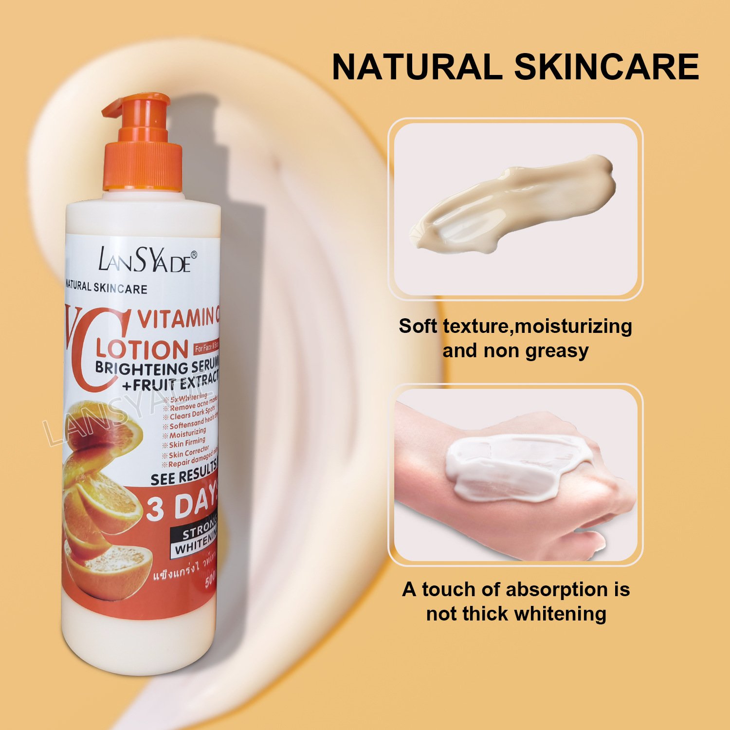 Advanced fruit acid translucent VC Body Lotion 500ml moisturizing moisturizing moisturizing lotion wholesale price