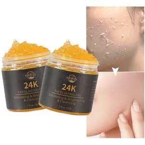 Lidercare 24k Gold Body Scrub Exfoliate Whitening Private Label Body Scrub For Women Guangzhou Body Care Supplier